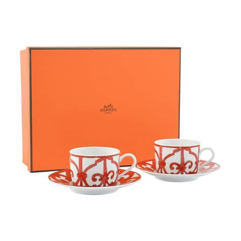 hermès cup and saucer price|hermes tea cup set price.